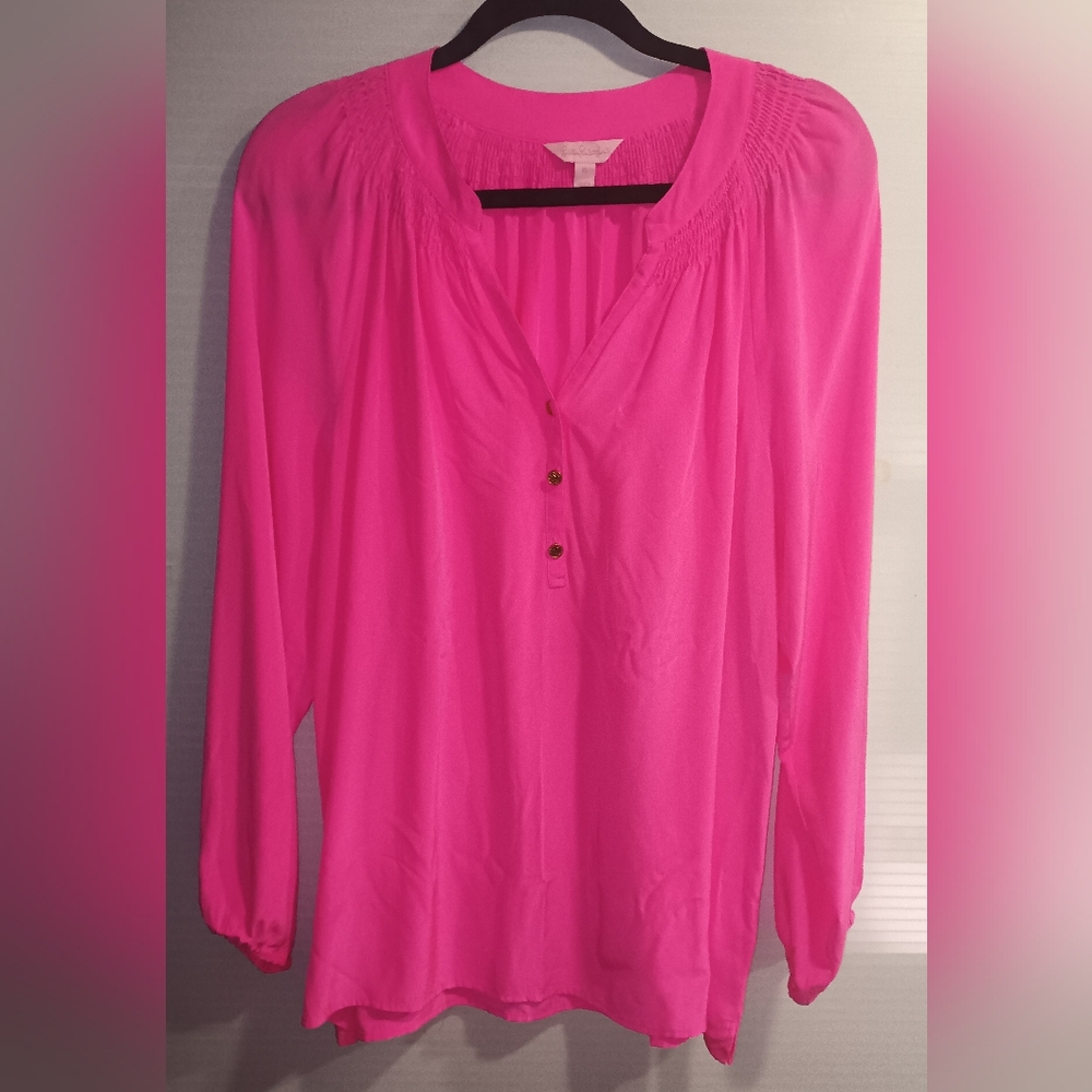 Lily Pulitzer Silk Pink Blouse